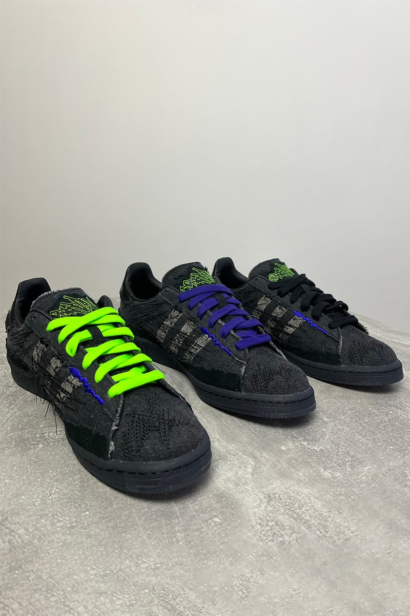 Youth of Paris x adidas Campus 80s Collaboration Alex Lopez Streetwear Distressed Denim Suede Upper Green Black Purple Parisian Brand