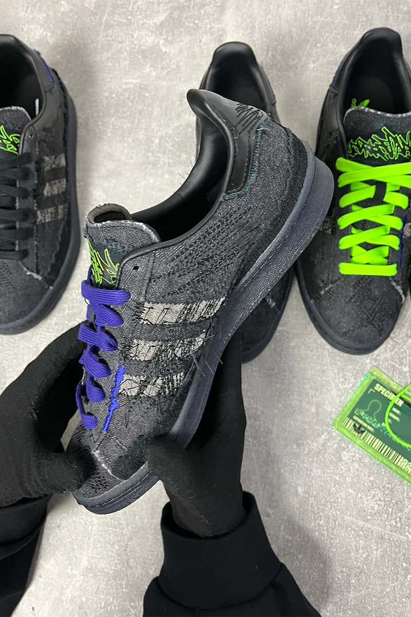 Youth of Paris x adidas Campus 80s Collaboration Alex Lopez Streetwear Distressed Denim Suede Upper Green Black Purple Parisian Brand