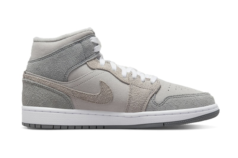 Air Jordan 1 Mid "Particle Grey" Nike Suede Sneaker
