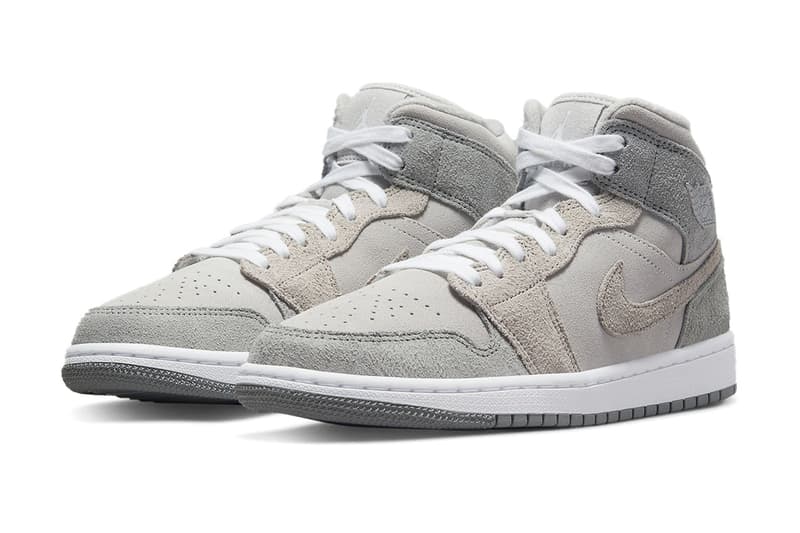 Air Jordan 1 Mid "Particle Grey" Nike Suede Sneaker