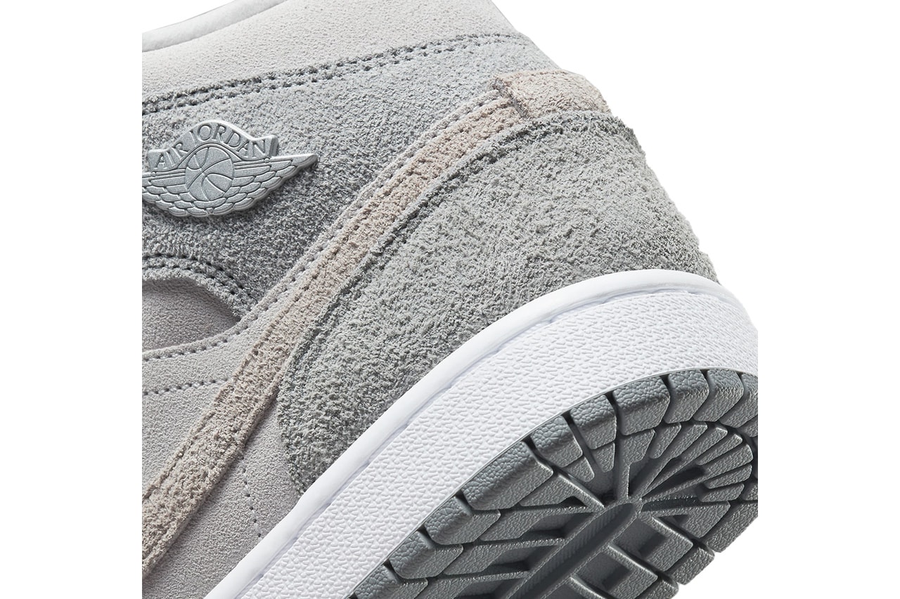 Air Jordan 1 Mid "Particle Grey" Nike Suede Sneaker