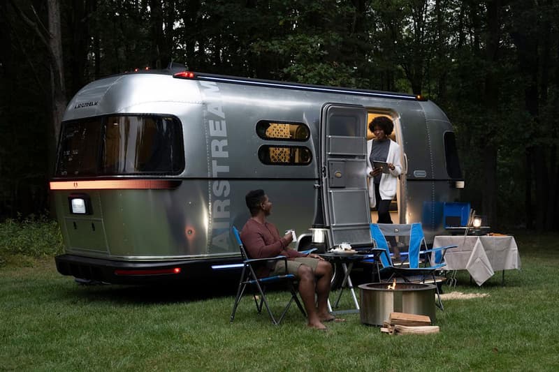 Airstream Unveils the eStream Electric Trailer Concept built in drivetrain remote app control aluminum silver black video images