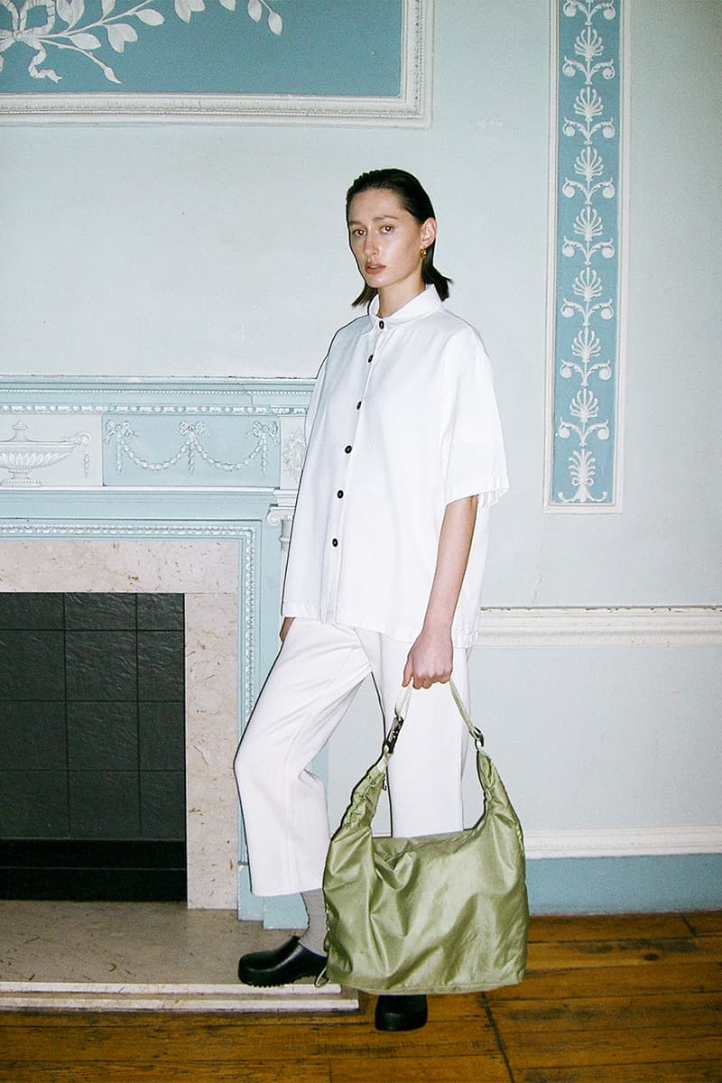 arcs london fall winter 2022 lookbook collection sustainable bags twill recycled polyester moss black cub