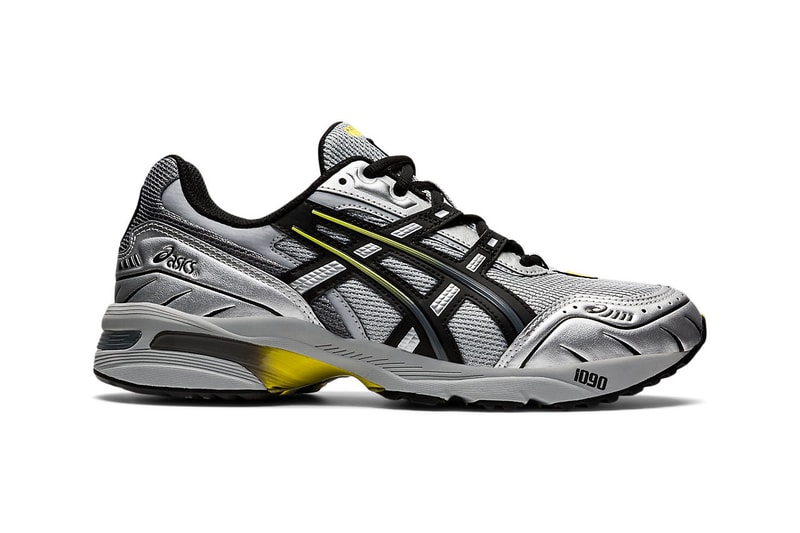 ASICS GEL-1090 "Mid Grey/Black" Release Date Info sneaker silver yellow