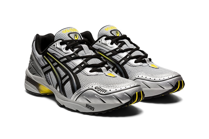 ASICS GEL-1090 "Mid Grey/Black" Release Date Info sneaker silver yellow