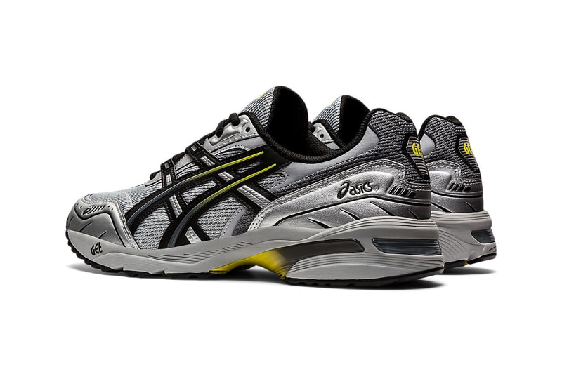 ASICS GEL-1090 "Mid Grey/Black" Release Date Info sneaker silver yellow