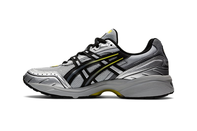 ASICS GEL-1090 "Mid Grey/Black" Release Date Info sneaker silver yellow