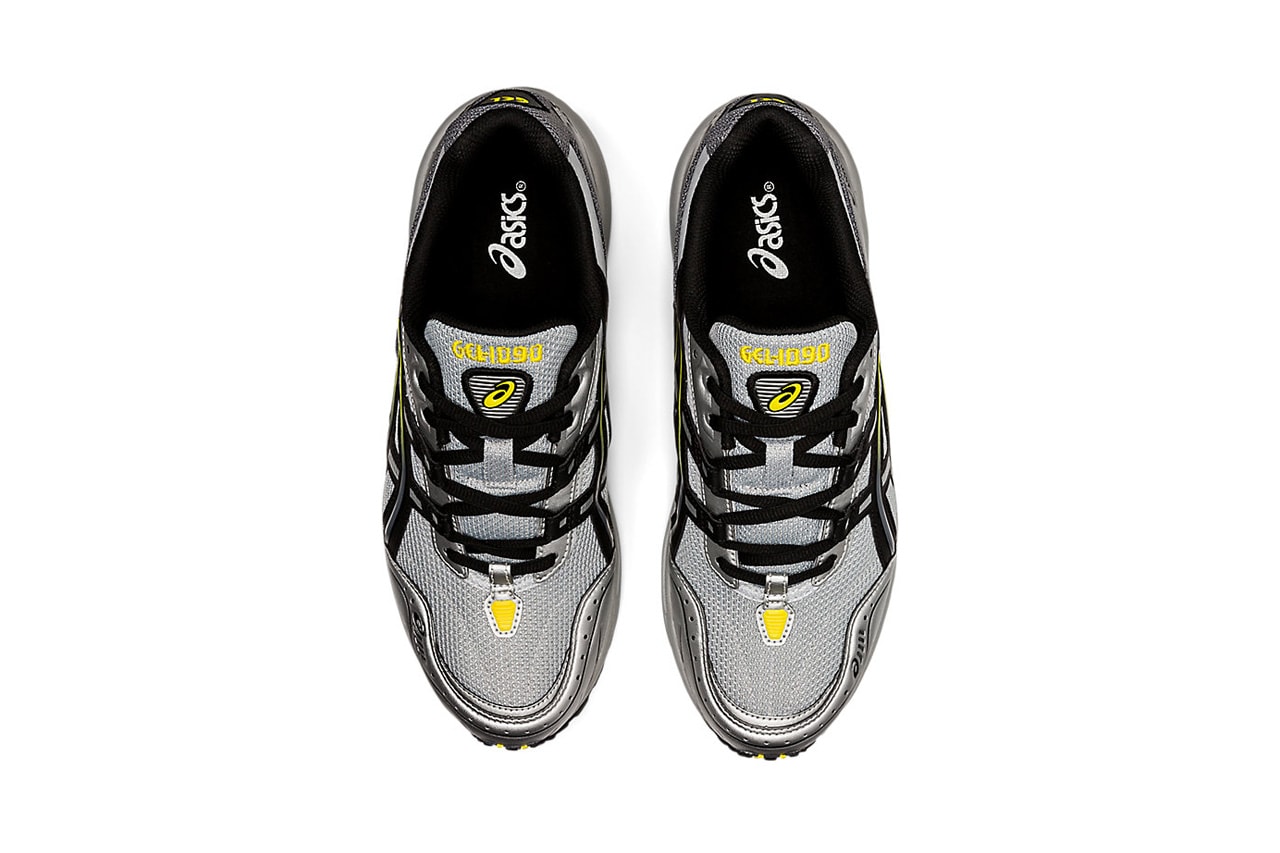 ASICS GEL-1090 "Mid Grey/Black" Release Date Info sneaker silver yellow