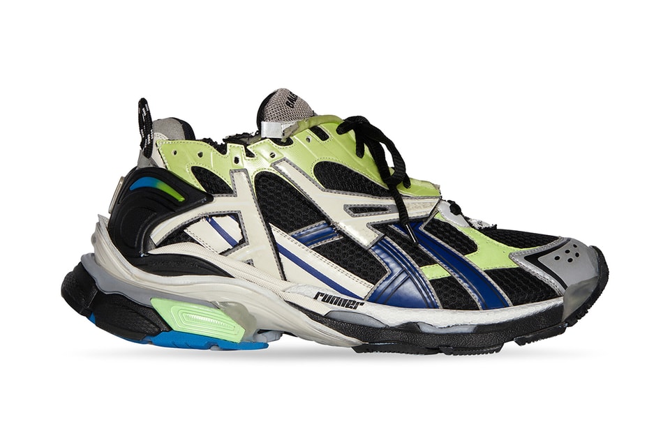 Grey green balenciaga runners Clearance