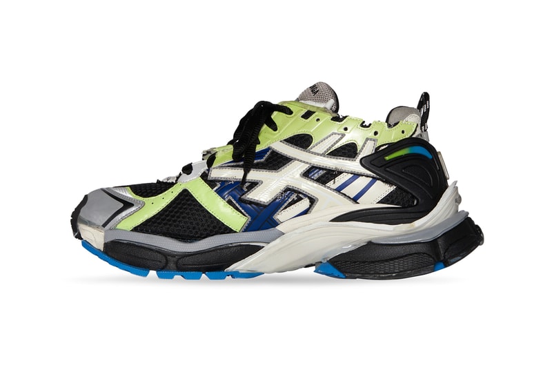 Balenciaga Runner green blue grey black mesh nylon Demna Fall Winter 2021 Sneaker Retro OG 2000s Chunky Dad Shoes YEEZY GAP Kanye