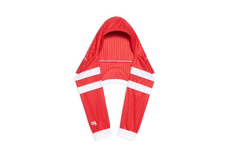 Balenciaga Soccer Hood Scarf Spring 2022 "Clones" Runway Collection Demna Football Red Indigo 