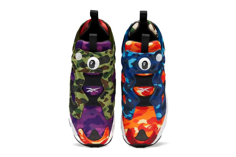 BAPE Reebok SS22 Collaboration Club C 85 Instapump Fury Release Info Date Buy Price Spring Summer 2022 Q47367 Q47370