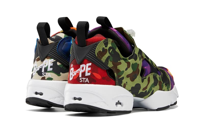 BAPE Reebok SS22 Collaboration Club C 85 Instapump Fury Release Info Date Buy Price Spring Summer 2022 Q47367 Q47370