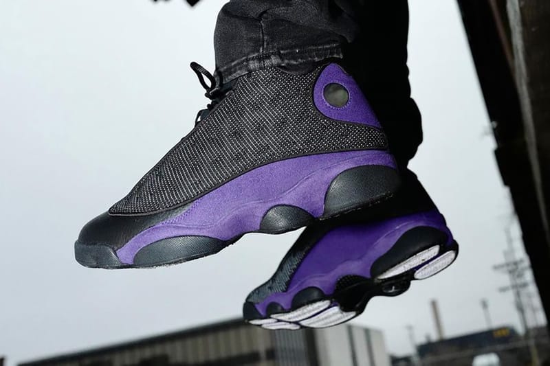 jordan 13 purple and grey