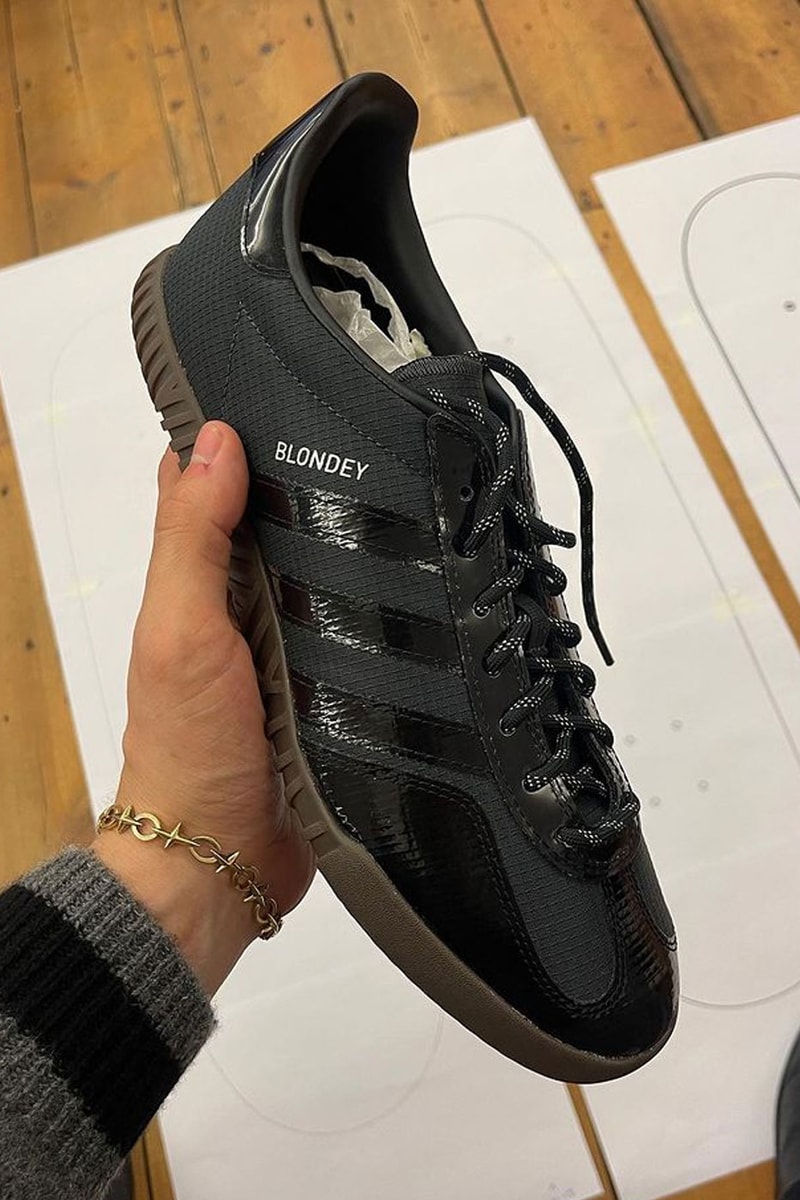 Blondey McCoy adidas A.B. Gazelle Black Blue Teaser Info Release 2022 THAMESMMXX