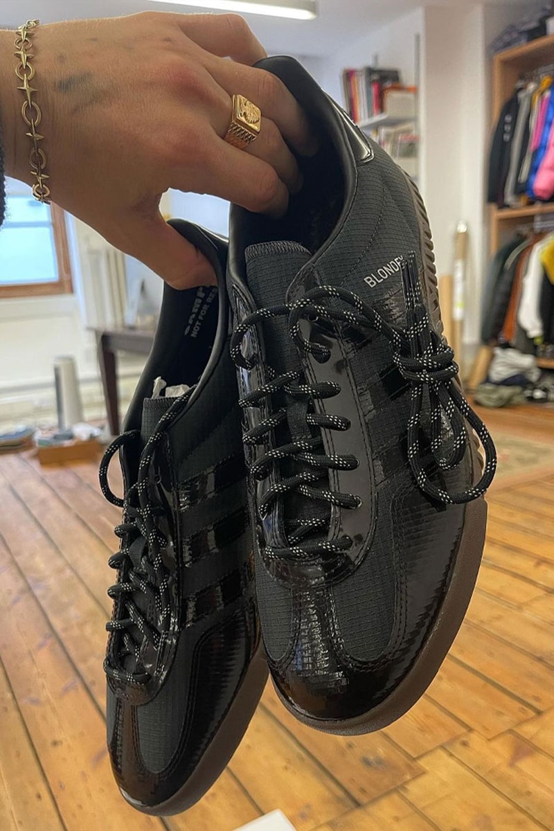 Blondey McCoy adidas A.B. Gazelle Black Blue Teaser Info Release 2022 THAMESMMXX