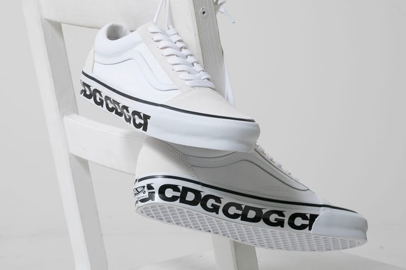 cdg white shoes