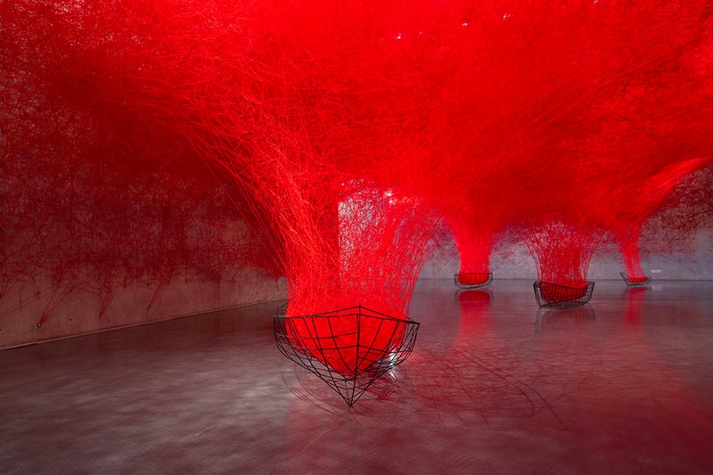 Shiota Chiharu Presents Her Largest Solo Exhibition in Shanghai Long Museum red thread emotions identity personal experience anxiety dreams silence journey of life soul osaka berlin immersive structures info