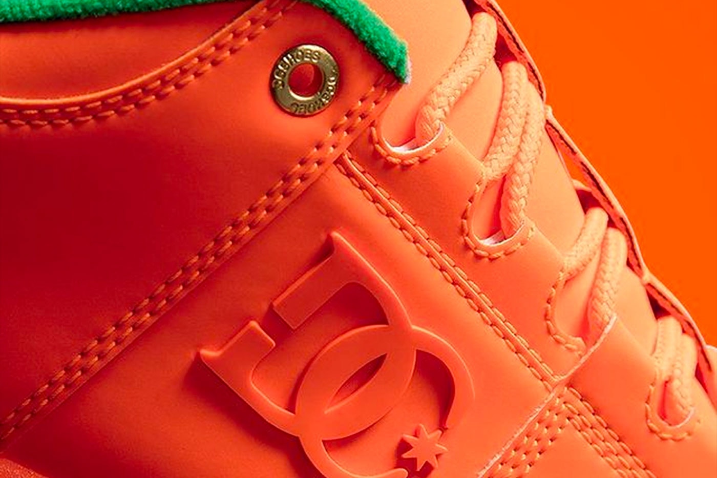 Carrots Reveals Collaboration With DC Shoes bright orange green skate shoes hoodies sweatshirt sweatpants snapback cap release info