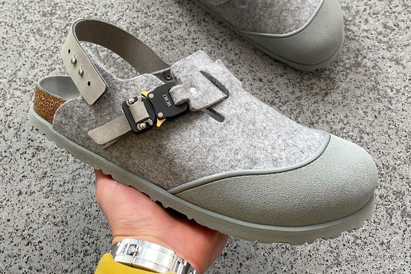 dior birkenstock grey beige brown floral collaboration winter 2022 release info store list buying guide photos price 