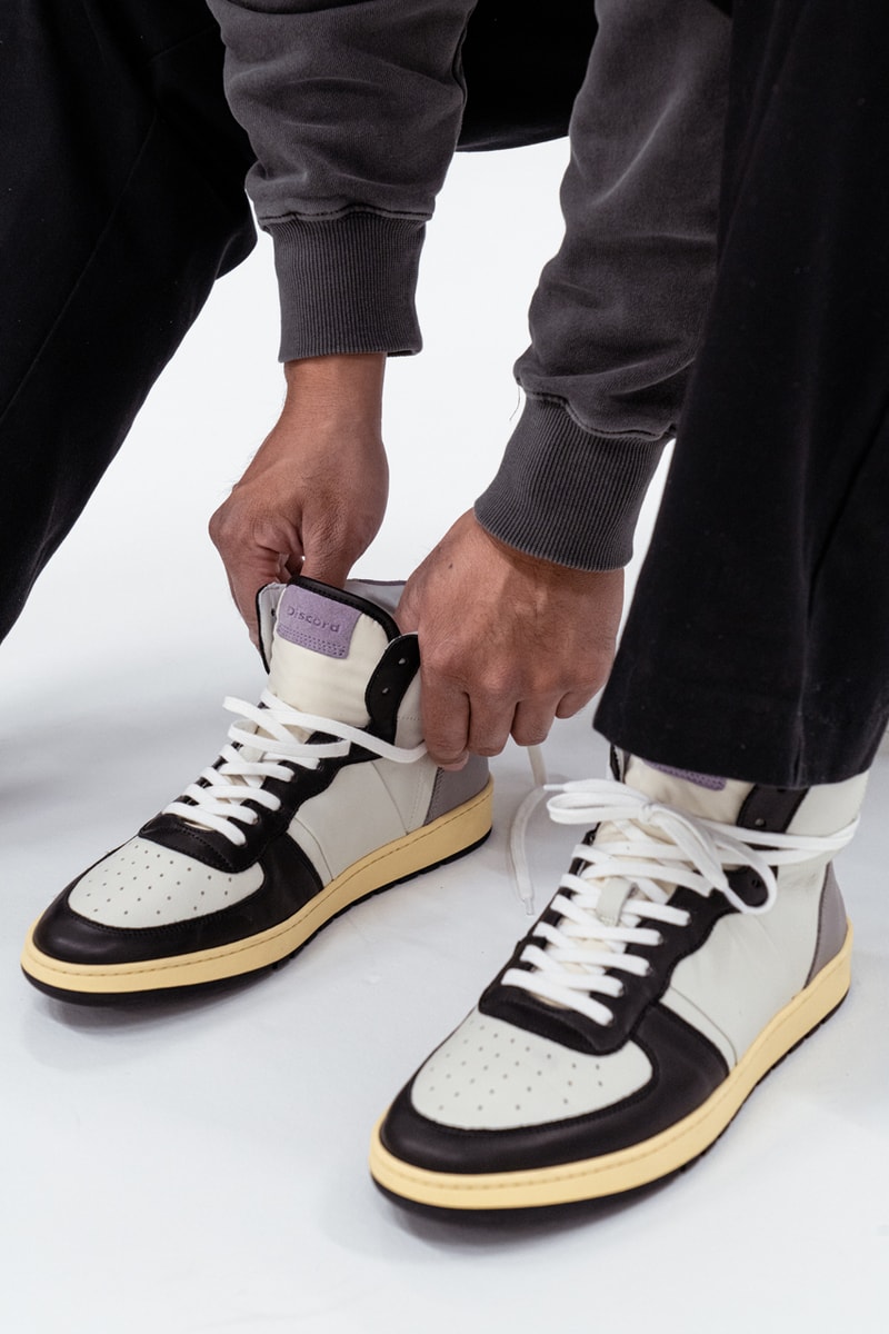 Discord x Collegium Destroyer High "Blurple" Emerging Sneaker Brand LA Nick Sismobath Luxury Footwear Collaboration Free Unisex 
