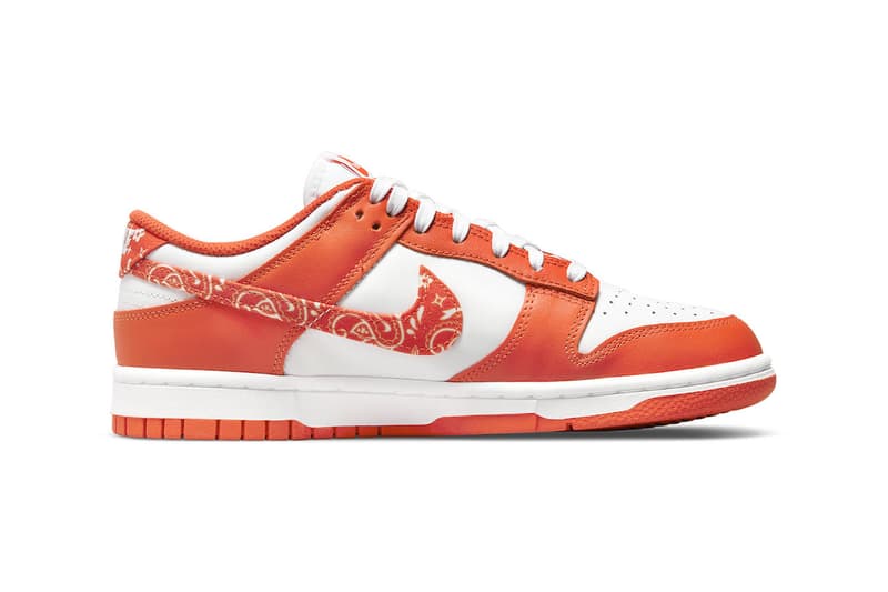 dunk low barley paisley pack orange paisley dh4401 104 dh4401 103 white bandana 2022 release info