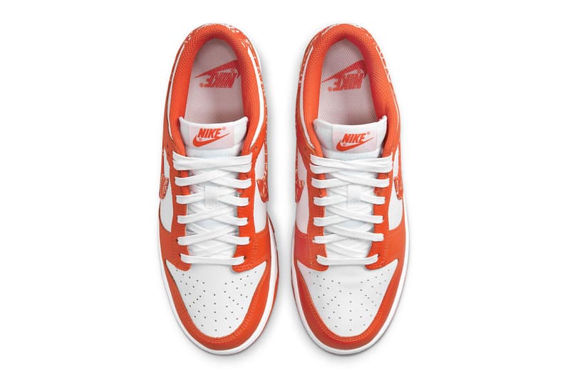 dunk low barley paisley pack orange paisley dh4401 104 dh4401 103 white bandana 2022 release info