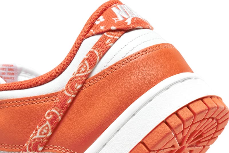 dunk low barley paisley pack orange paisley dh4401 104 dh4401 103 white bandana 2022 release info