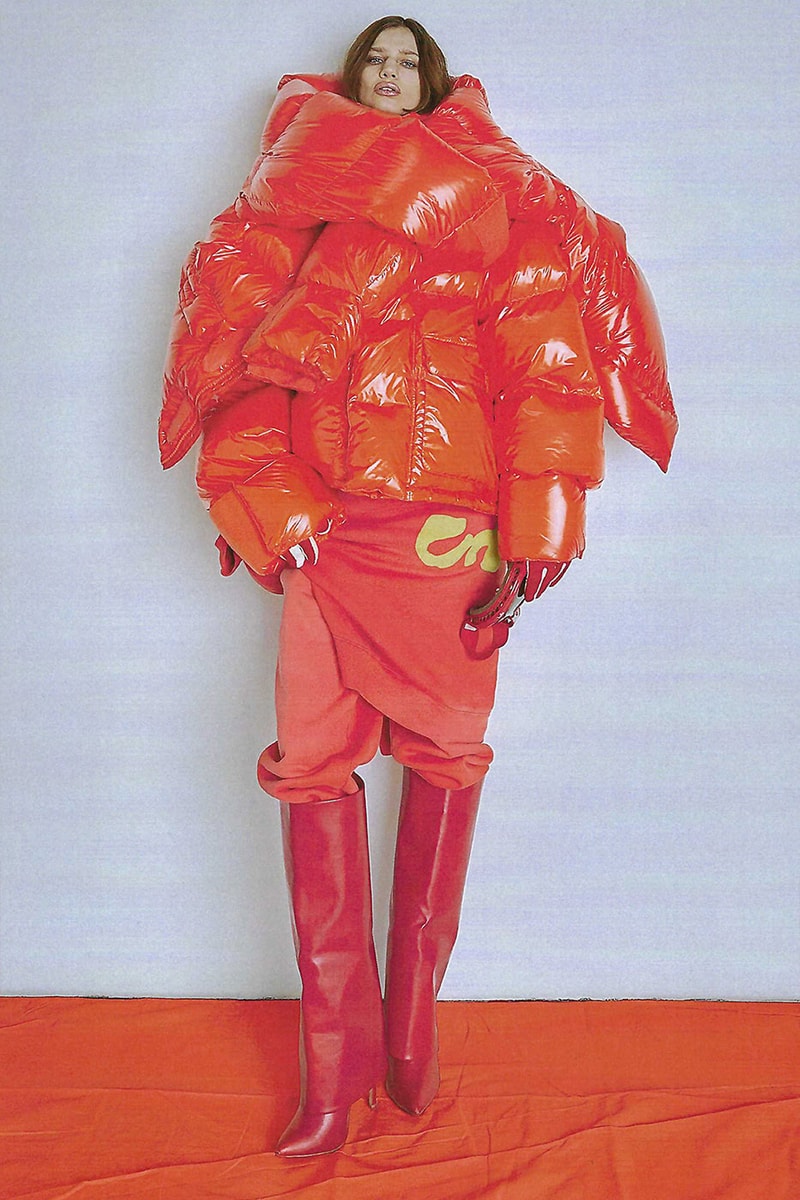 HBX Exclusive: Entire Studios Limited Edition Capsule Collection PFD Puffer PFDV2 Blood Red Ultramarine Blue Bastet Gold Green Sweatsuits Pouch Hoodie Zip Up Hood Crew Neck Brick washed red "Ozone" blue "Sulphur" green/gold Buy Price Info Release