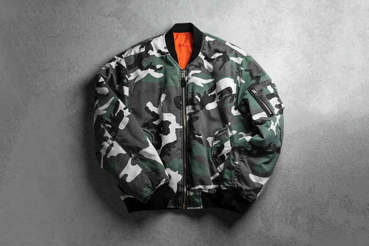 FOSTEX GARMENTS Returns with '90s MA-1 Bomber in Rare Camo Pattern