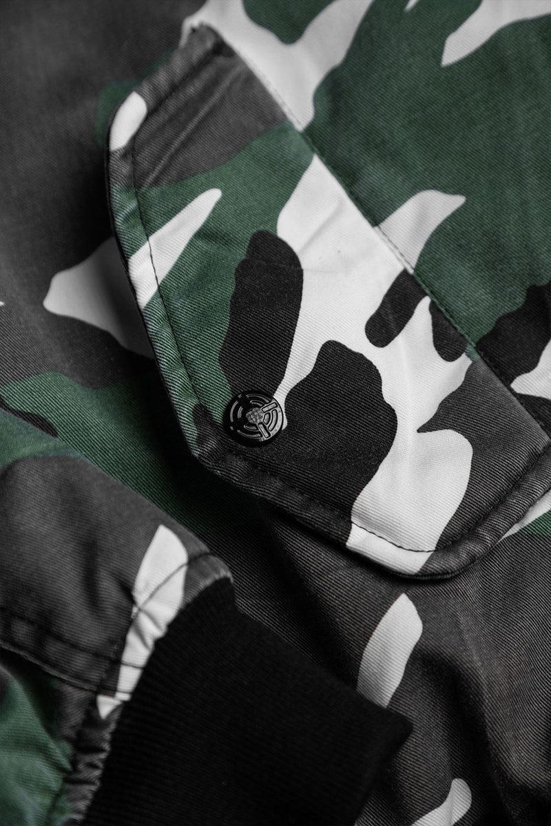 FOSTEX GARMENTS Urban Camouflage MA1 Jacket Release HBX Buy Price InfoRaf Simons 1017 ALYX 9SM Special Limited Edition Rare Color 90s Green White Black Brown knit ribbing