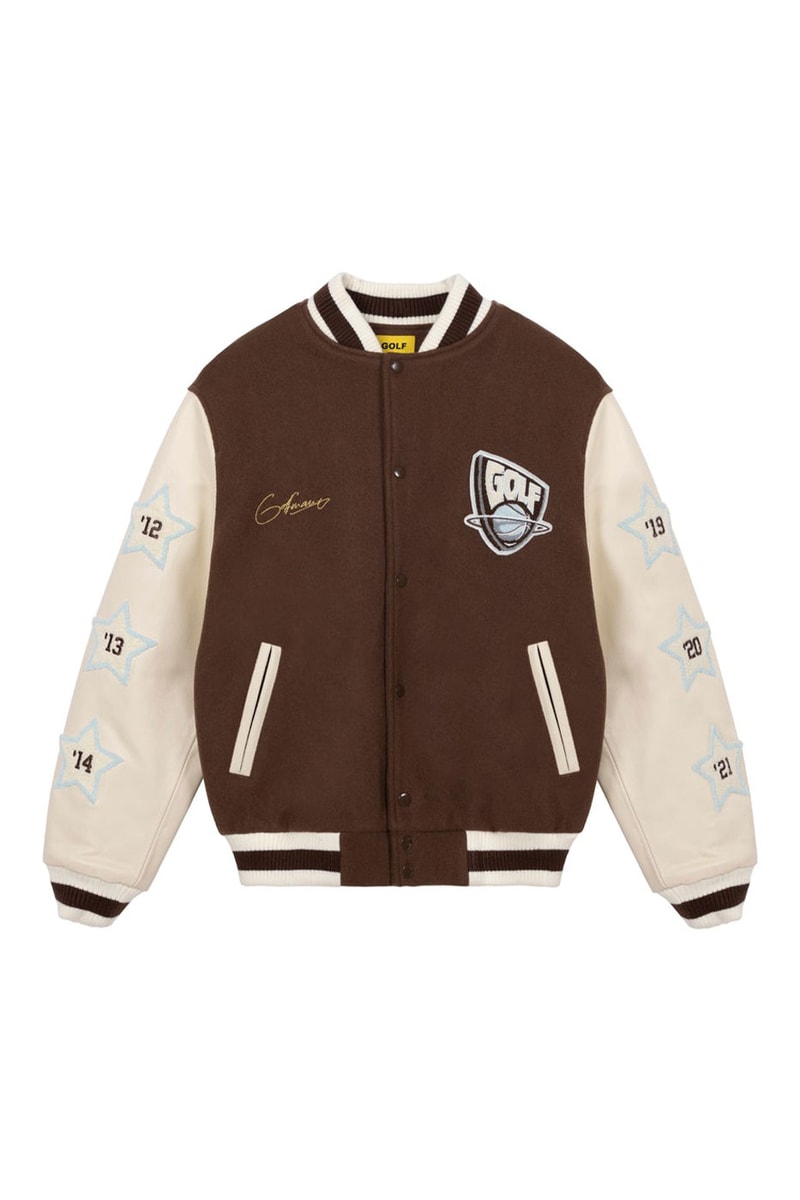 GOLF WANG GOLF CHAMPIONSHIP Collection Release Buy Price Info Letterman Jacket Warm Up Pants Basketball Jersey Shorts T-shirts Signet Ring Sweatband