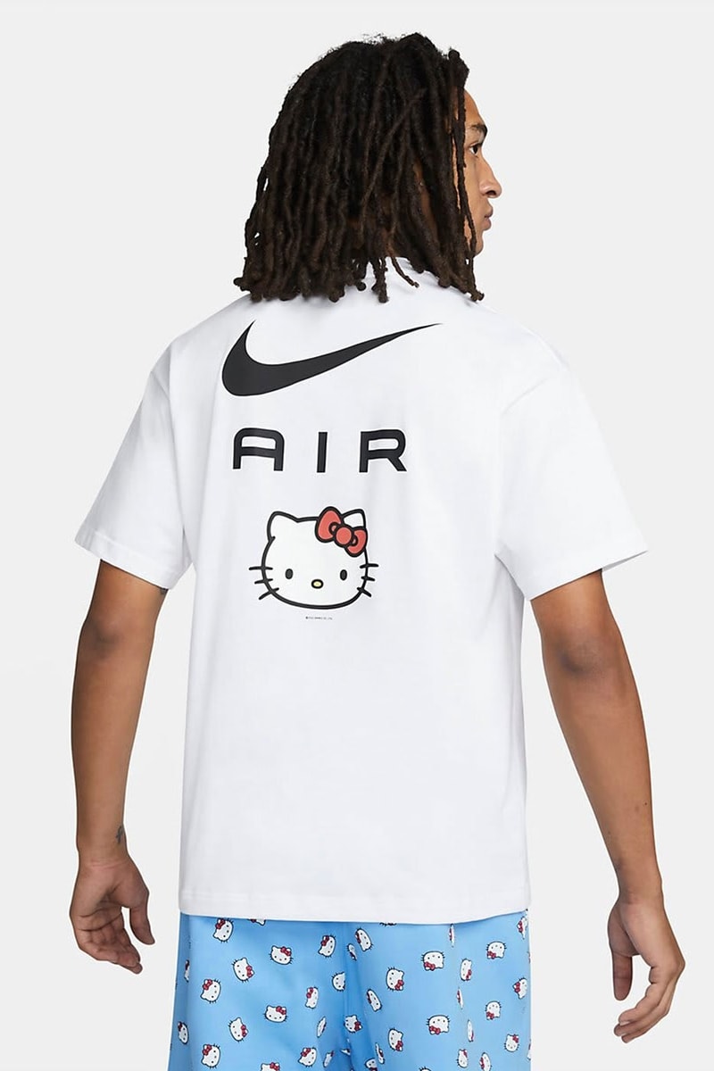 Nike Hello Kitty Collaboration presto white t shirt cobranded cat air light blue board short steven smith hiroshi fujiwara sanrio release info news