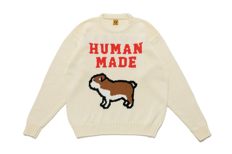 HUMAN MADE Introduces DOG character socks mugs cushions loose knit sweater bulldog golden retriever vintage Capsule Collection 