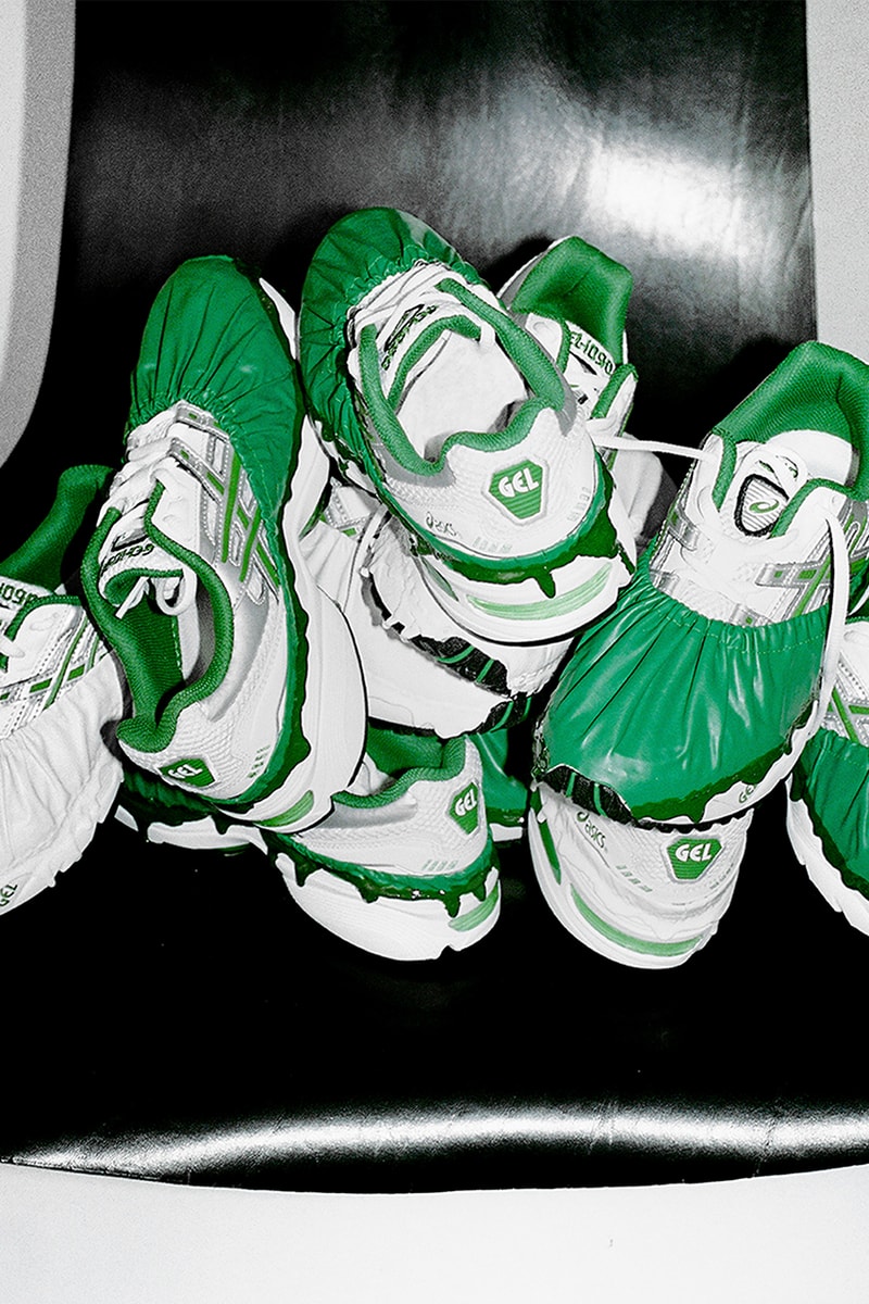 kassl editions asics gel 1090 green white release details end raffle crafts for minds charity sale