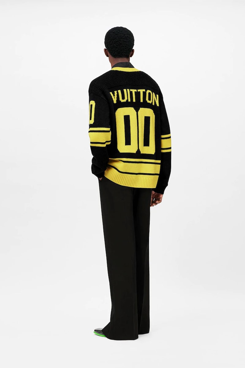 Louis Vuitton Releases American Football-Inspired Apparel Just in Time for the End of the NFL Season virgil abloh sportswear chic influence intarsia knitwear los angeles chargers