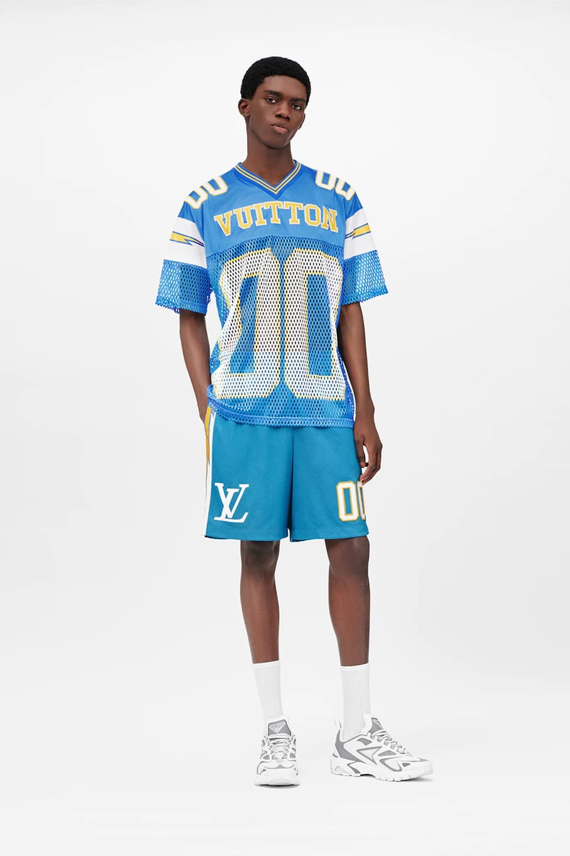 Louis Vuitton Releases American Football-Inspired Apparel Just in Time for the End of the NFL Season virgil abloh sportswear chic influence intarsia knitwear los angeles chargers