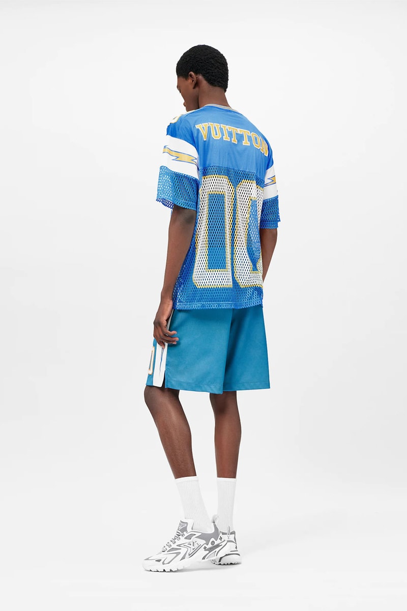 Louis Vuitton Releases American Football-Inspired Apparel Just in Time for the End of the NFL Season virgil abloh sportswear chic influence intarsia knitwear los angeles chargers