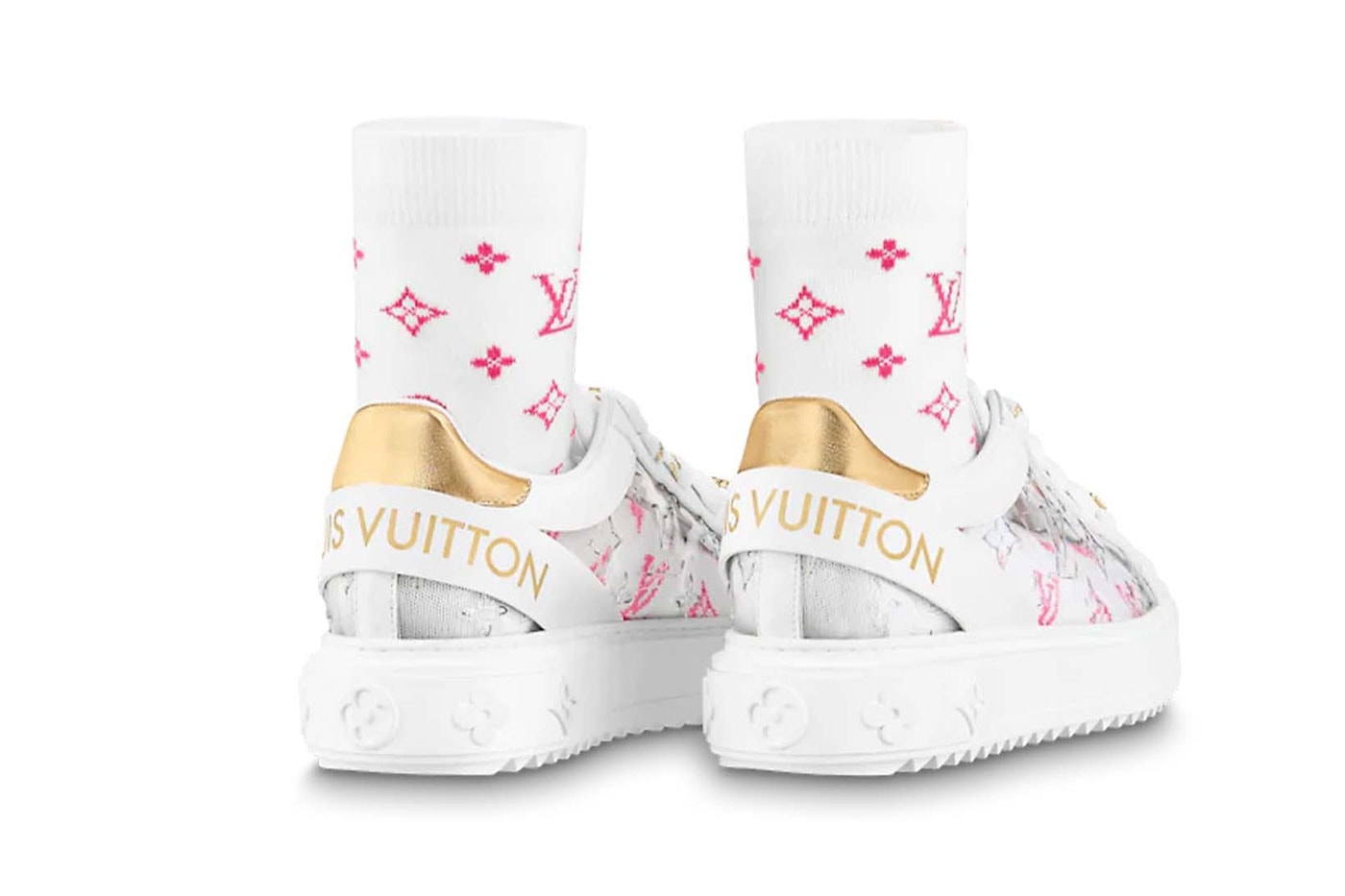 Louis Vuitton Monogram Time Out Sneakers 40 Gold