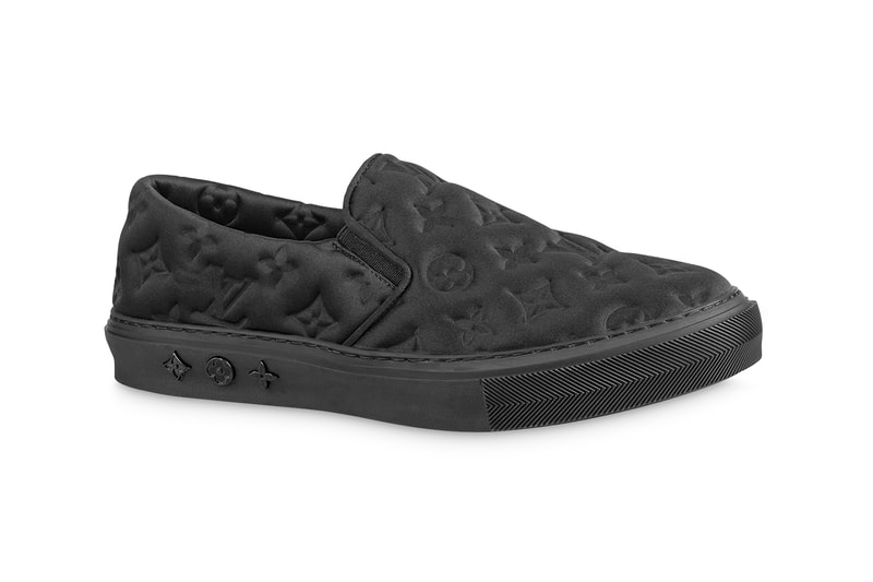 louis vuitton ollie slip on sneaker skateboarding black monogram pattern