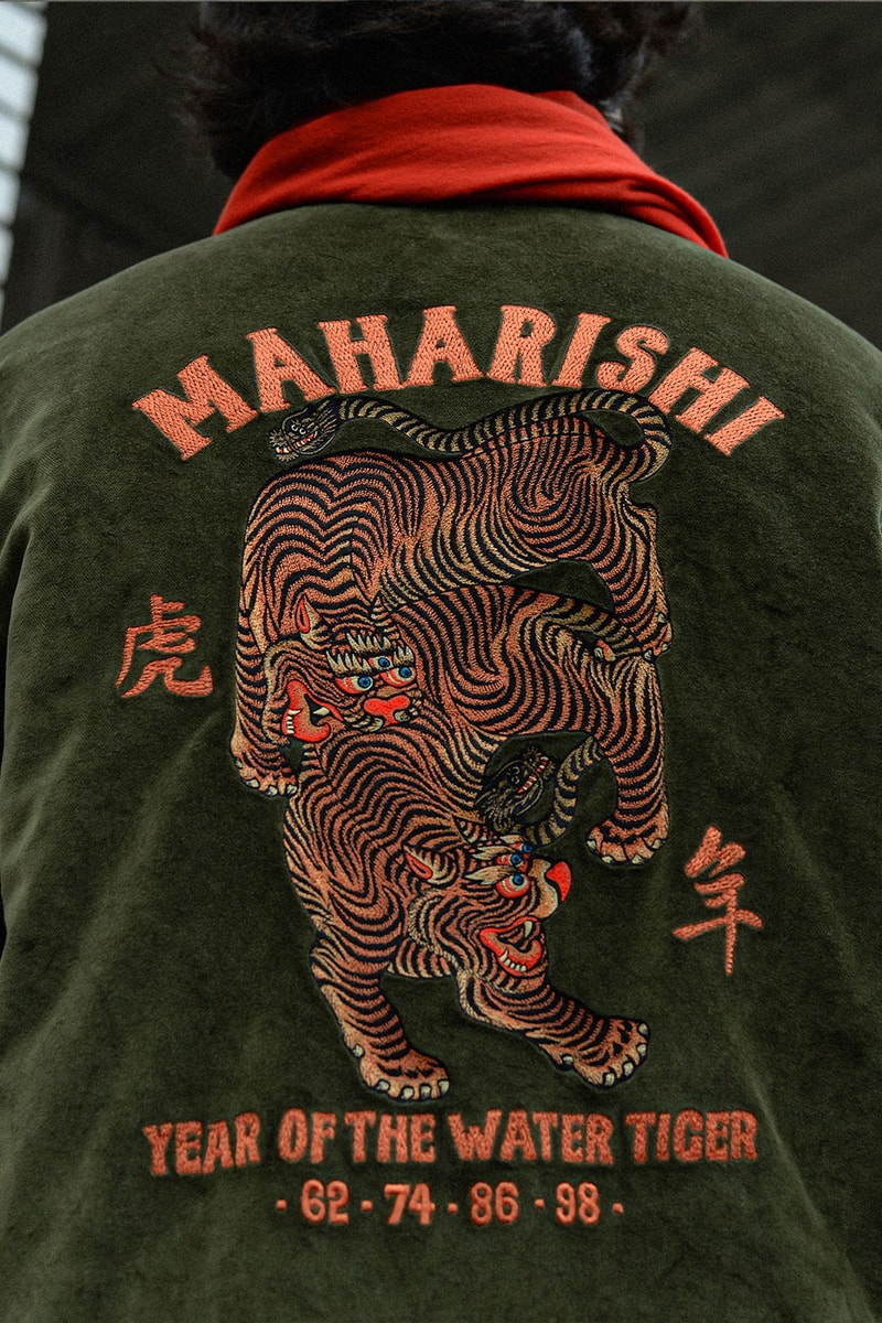 Maharishi Lunar Year of the Tiger Capsule Collection SS22 Drop 1 Release Buy Info Hoodies Cardigan Golden Tigerskins Iridescent