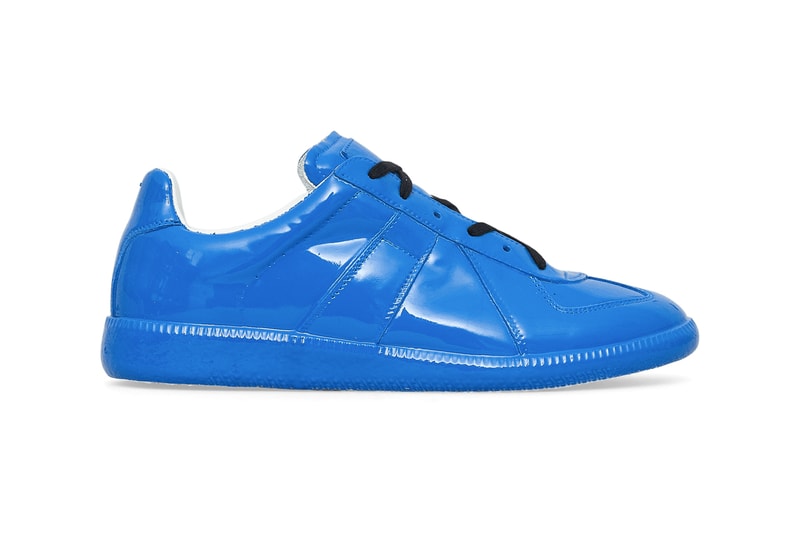 Maison Margiela Replica Sneakers Patent Leather Blue S37WS0582P4487 T6046 Slam Jam Luxury Sneakers Release Information Drop Date