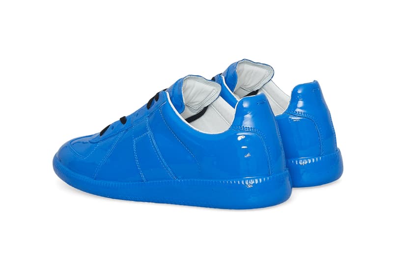 Maison Margiela Replica Sneakers Patent Leather Blue S37WS0582P4487 T6046 Slam Jam Luxury Sneakers Release Information Drop Date