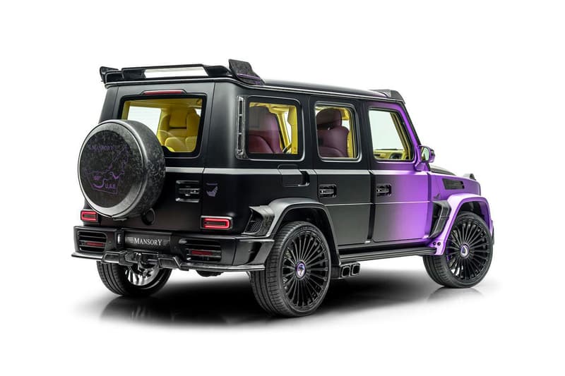 Mansory Mercedes-Benz AMG G63 truck suv purple black UAE Edition lakers colors 4.0 litre twin turbo v8 900 bhp 885 torque release info