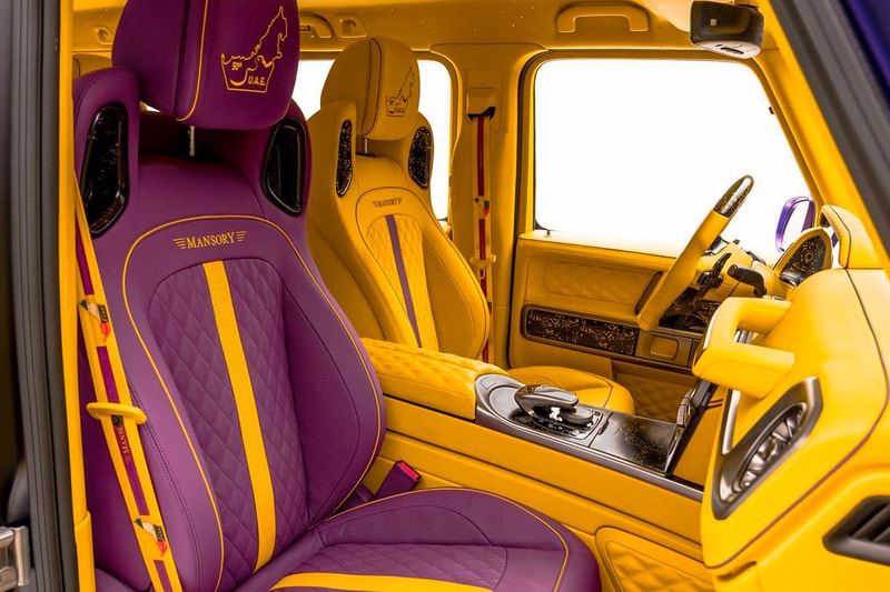 Mansory Mercedes-Benz AMG G63 truck suv purple black UAE Edition lakers colors 4.0 litre twin turbo v8 900 bhp 885 torque release info