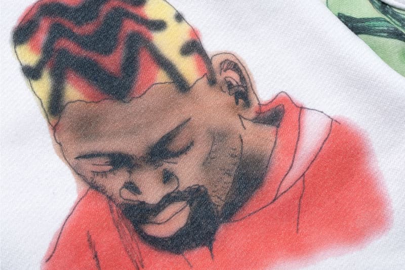 MA®KET Launches a Dennis Rodman Collection pink leopard print hoodies and shorts,  photoshoot tees, poster sets, jerseys bucket hats sweatpants woven blankets and Champion basketball shorts apparel home goods doodles pillows smiley face bridal gown t shirt trucker hat release info date price