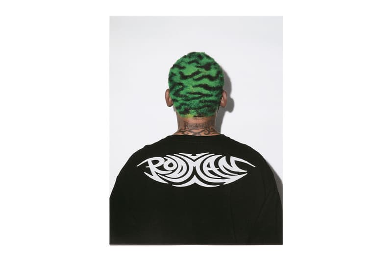 MA®KET Launches a Dennis Rodman Collection pink leopard print hoodies and shorts, photoshoot tees, poster sets, jerseys bucket hats sweatpants woven blankets and Champion basketball shorts apparel home goods doodles pillows smiley face bridal gown t shirt trucker hat release info date price