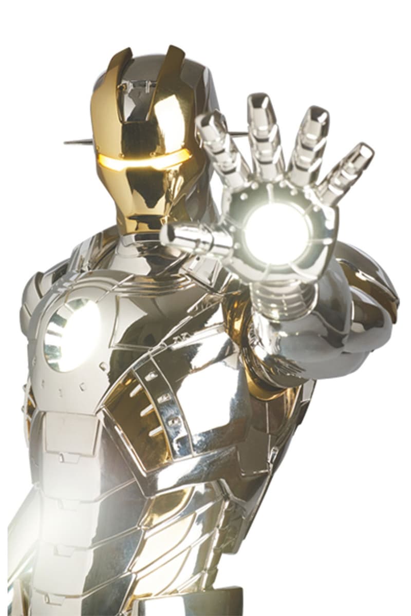 Medicom Toy and Hajime Sorayama Unveil an Iron Man Statue perfect studio metropolis variant die cast part electroplated led lights release info date price 2g tokyo