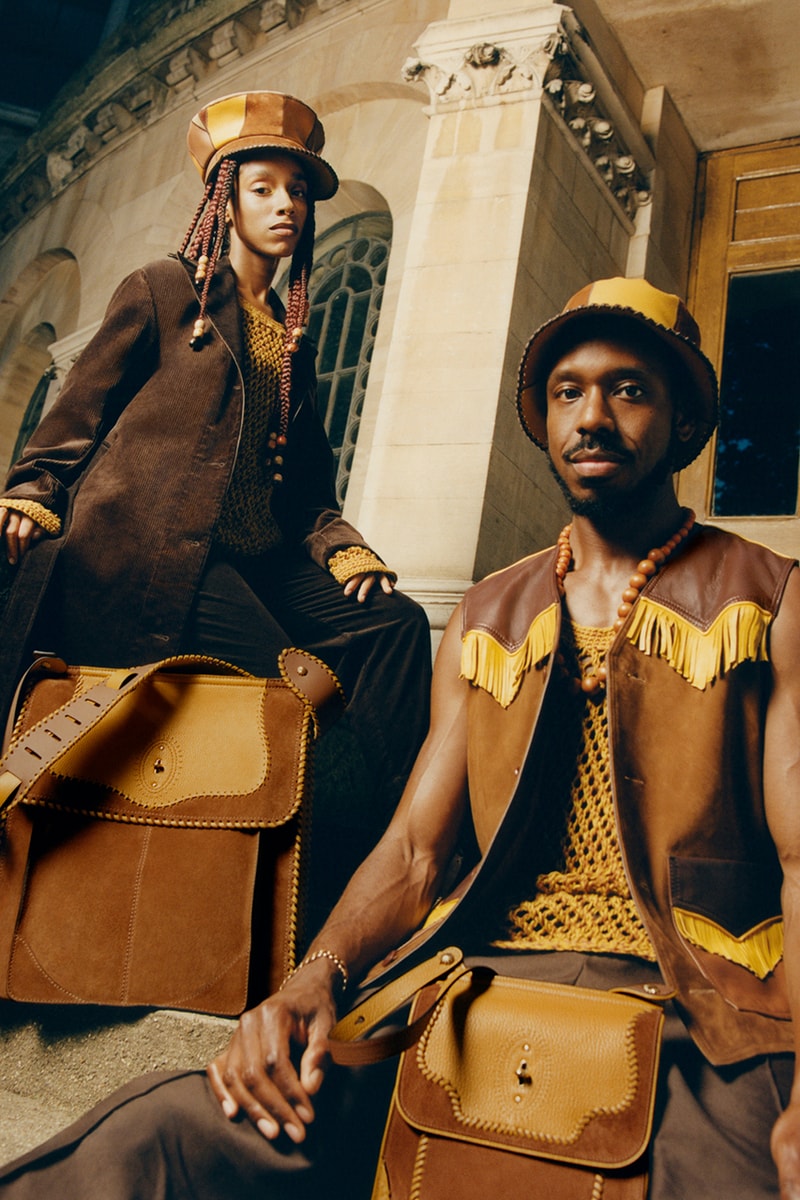 nicholas daley mulberry leather collaboration capsule collection jazz music sons of kemet jimi hendrix miles davies 