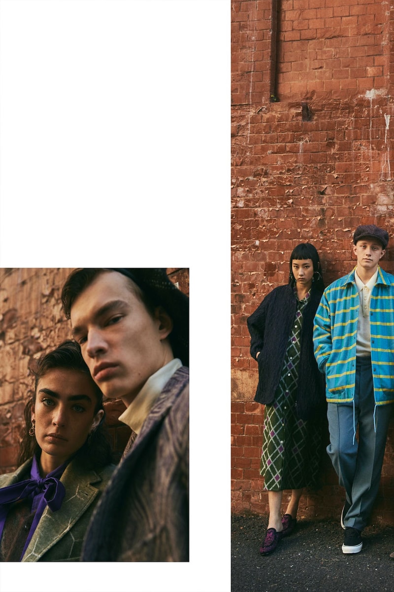 Needles fall winter 2022 lookbook jacquard checked ogee broacde print suits hats jackets tracksuits fur caps baker hats  imagesrelease info 
